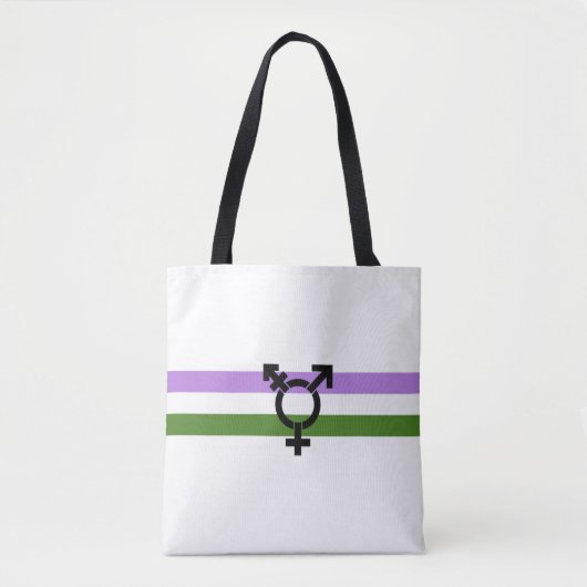 Tote Bag Drapeau de fierté genderqueer (Devant)