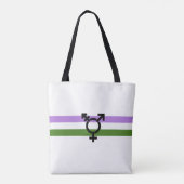 Tote Bag Drapeau de fierté genderqueer (Dos)