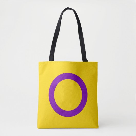 Tote Bag Drapeau de fierté intersexe (Devant)