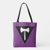 Tote Bag Drapeau de fierté lesbienne Hache violette (Dos)