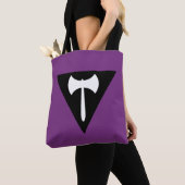 Tote Bag Drapeau de fierté lesbienne Labrys (De près)