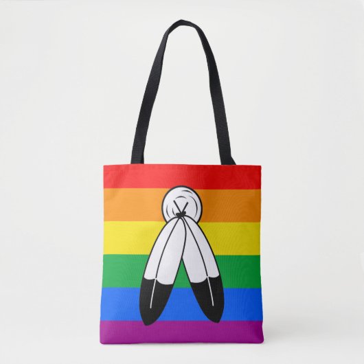 Tote Bag Drapeau de fierté LGBTQ+ bispirituel (Devant)