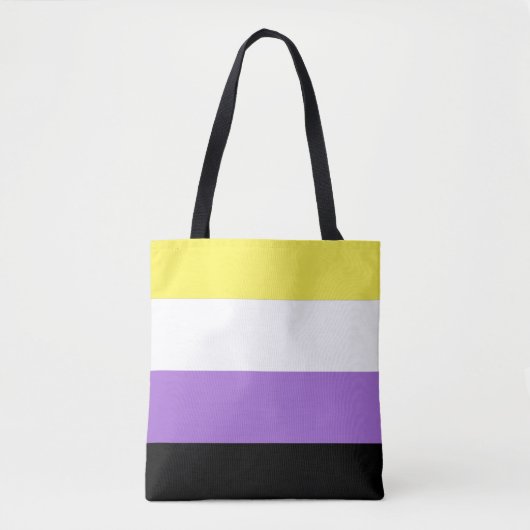 Tote Bag Drapeau de fierté non binaire (Devant)