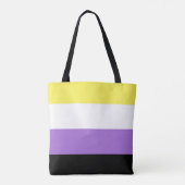Tote Bag Drapeau de fierté non binaire (Dos)
