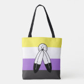 Tote Bag Drapeau de fierté non binaire à double esprit (Dos)