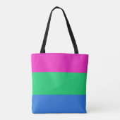 Tote Bag Drapeau de fierté polysexuelle (Dos)