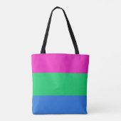 Tote Bag Drapeau de fierté polysexuelle (Dos)