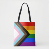 Tote Bag Drapeau de fierté Progress Pride de SlipperyJoe si (Devant)