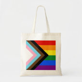 Tote Bag Drapeau de fierté Progress Pride de SlipperyJoe's (Devant)