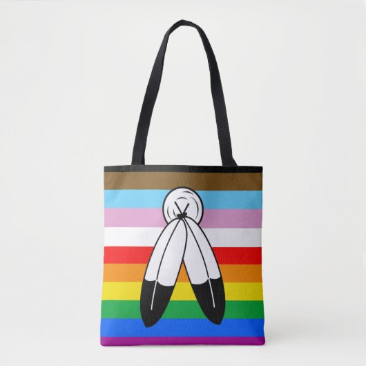 Tote Bag Drapeau de fierté Progress Pride LGBTQ+ Two-Spirit (Devant)