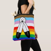 Tote Bag Drapeau de fierté Progress Pride LGBTQ+ Two-Spirit (De près)