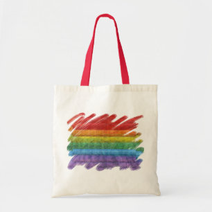 Tote Bag Drapeau de gay pride de mosaïque d'arc-en-ciel