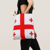 Tote Bag Drapeau de Géorgie (De près)