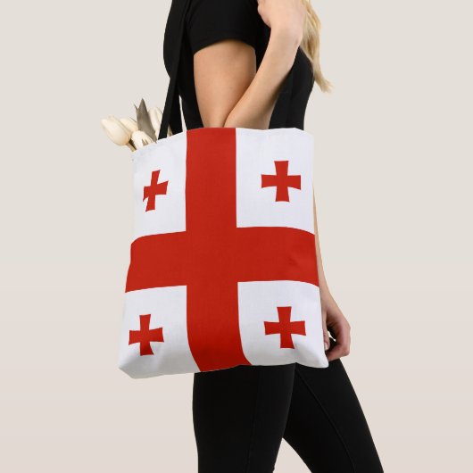 Tote Bag Drapeau de Géorgie (De près)