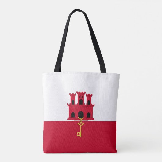 Tote Bag Drapeau de Gibraltar (Dos)