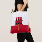 Tote Bag Drapeau de Gibraltar (De près)
