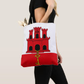 Tote Bag Drapeau de Gibraltar (De près)
