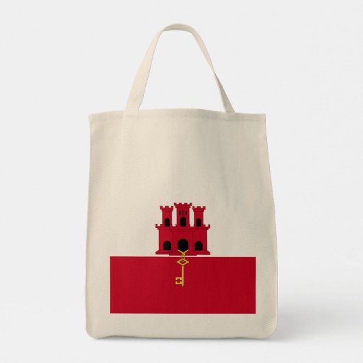 Tote Bag Drapeau de Gibraltar (Dos)