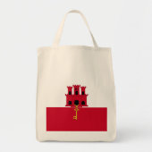 Tote Bag Drapeau de Gibraltar (Devant)