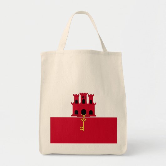 Tote Bag Drapeau de Gibraltar (Devant)