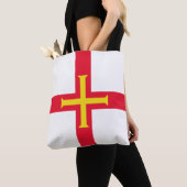 Tote Bag Drapeau de Guernesey (De près)