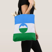 Tote Bag Drapeau de Kabardino-Balkarie (De près)