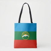 Tote Bag Drapeau de Karachay Cherkessie (Devant)