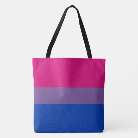Tote Bag Drapeau de la fierté bisexuelle couleur tout-en-un (Devant)