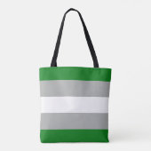 Tote Bag Drapeau de la fierté grise romantique (Dos)
