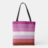 Tote Bag Drapeau de la fierté lesbienne (Dos)