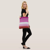 Tote Bag Drapeau de la fierté lesbienne (Sur le modèle)