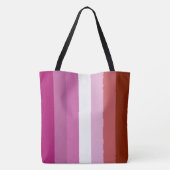 Tote Bag Drapeau de la fierté lesbienne (Dos)