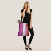 Tote Bag Drapeau de la fierté lesbienne (Sur le modèle)