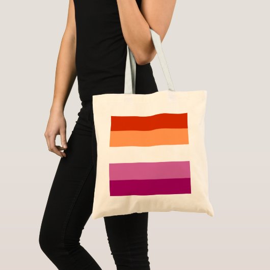 Tote Bag Drapeau de la fierté lesbienne (Devant (produit))