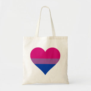 Tote Bag Drapeau de la fierté LGBTQ du coeur bisexuel
