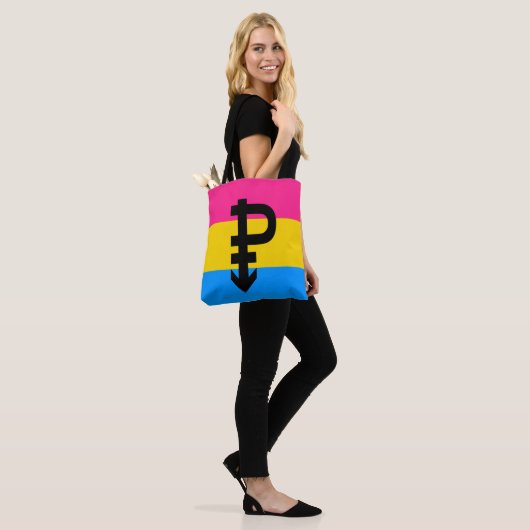 Tote Bag Drapeau de la fierté Pansexual (Sur le modèle)