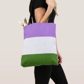 Tote Bag Drapeau de la fierté queer (De près)