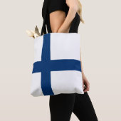 Tote Bag Drapeau de la Finlande (De près)