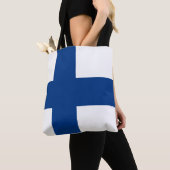 Tote Bag Drapeau de la Finlande (De près)