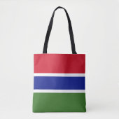 Tote Bag Drapeau de la Gambie (Devant)