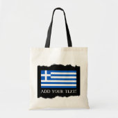 Tote Bag Drapeau de la Grèce (Devant)