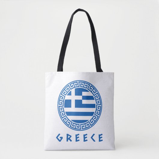 Tote Bag Drapeau de la Grèce (Devant)
