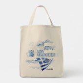 Tote Bag Drapeau de la Grèce (Dos)