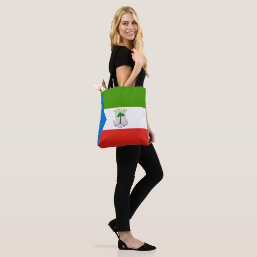 Tote Bag Drapeau de la Guinée équatoriale (Sur le modèle)