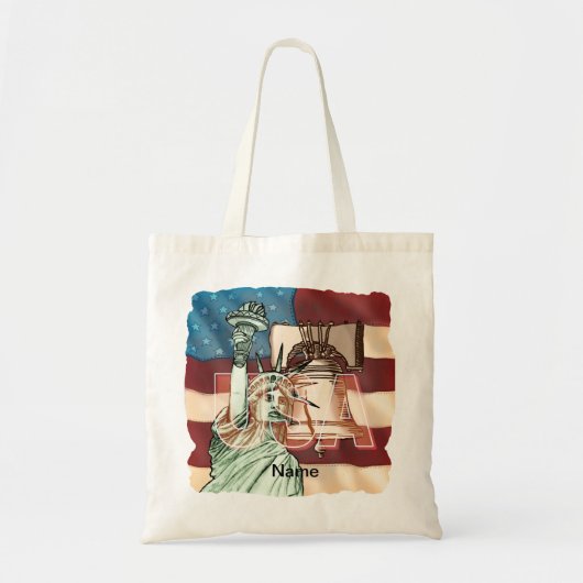 Tote Bag Drapeau de la Liberté américaine (Devant)