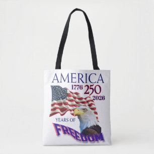 Tote Bag Drapeau de la liberté de l'Amérique 250 ans avec a