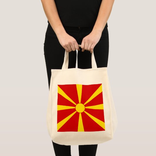 Tote Bag Drapeau de la Macédoine du Nord (Devant (produit))