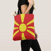 Tote Bag Drapeau de la Macédoine du Nord (De près)