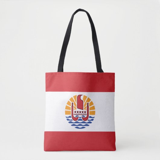 Tote Bag Drapeau de la Polynésie française (Devant)