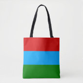 Tote Bag Drapeau de la République de Karelia (Devant)